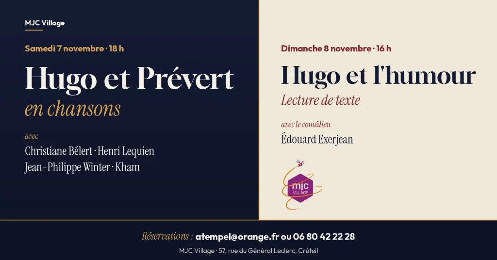 Hugo et Prévert en chansons